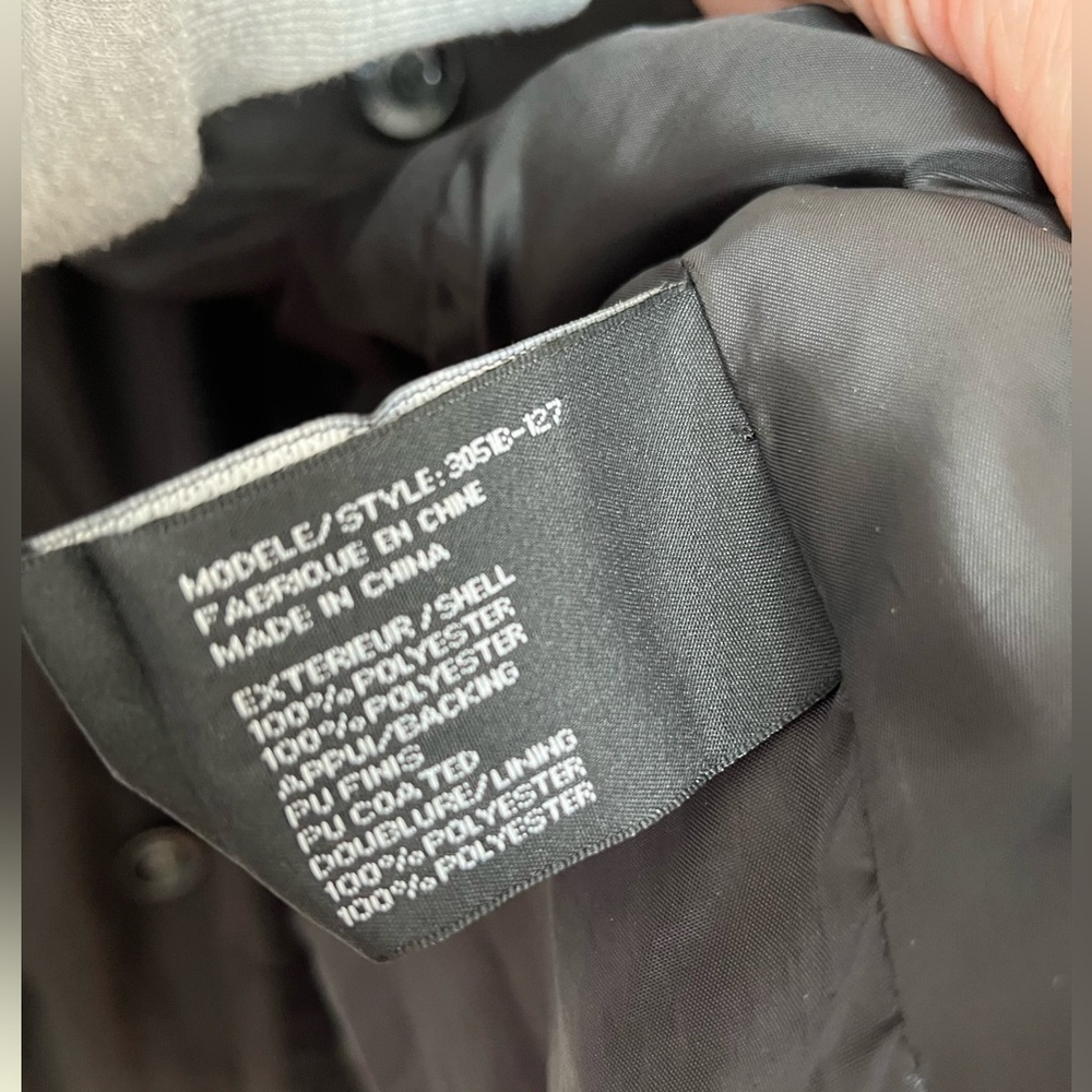 Majora Black Belted Double Breasted Trench Jacket Womens L - Picture 7 of 10